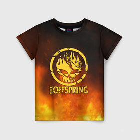 Детская футболка 3D с принтом The Offspring в Петрозаводске, 100% гипоаллергенный полиэфир | прямой крой, круглый вырез горловины, длина до линии бедер, чуть спущенное плечо, ткань немного тянется | the offspring | офспринг | оффспринг | рок