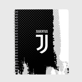 Тетрадь с принтом JUVENTUS в Петрозаводске, 100% бумага | 48 листов, плотность листов — 60 г/м2, плотность картонной обложки — 250 г/м2. Листы скреплены сбоку удобной пружинной спиралью. Уголки страниц и обложки скругленные. Цвет линий — светло-серый
 | football | soccer | ювентус