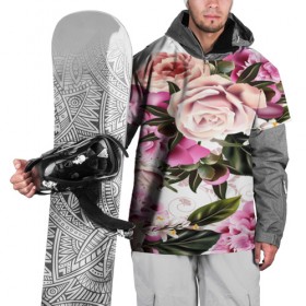 Накидка на куртку 3D с принтом fashion rose в Петрозаводске, 100% полиэстер |  | Тематика изображения на принте: 