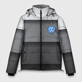 Мужская зимняя куртка 3D с принтом Volkswagen sport auto в Петрозаводске, верх — 100% полиэстер; подкладка — 100% полиэстер; утеплитель — 100% полиэстер | длина ниже бедра, свободный силуэт Оверсайз. Есть воротник-стойка, отстегивающийся капюшон и ветрозащитная планка. 

Боковые карманы с листочкой на кнопках и внутренний карман на молнии. | Тематика изображения на принте: auto | automobile | car | carbon | machine | motor | motor car | sport car | volkswagen | автомашина | бренд | легковой автомобиль | марка | спортивный автомобиль | тачка