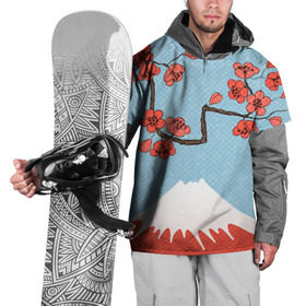 Накидка на куртку 3D с принтом Гора Фудзияма в Петрозаводске, 100% полиэстер |  | Тематика изображения на принте: белый | вершина | вишня | зима | красный | сакура | синий | снег | япония