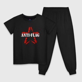 Детская пижама хлопок с принтом Anti-Flag в Петрозаводске, 100% хлопок |  брюки и футболка прямого кроя, без карманов, на брюках мягкая резинка на поясе и по низу штанин
 | american | attraction | dead | hardcore | not | punk | punks | rock | альтернатива | анти | группа | панк | рок | стрит | флаг
