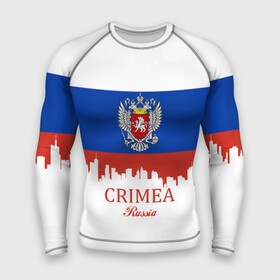 Мужской рашгард 3D с принтом Crimea (Крым) в Петрозаводске,  |  | 82 | crimea | ru | rus | герб | знак | крым | крымский | надпись | патриот | полосы | республика | российская | российский | россия | русская | русский | рф | символ | страна | флаг | флага | цвета