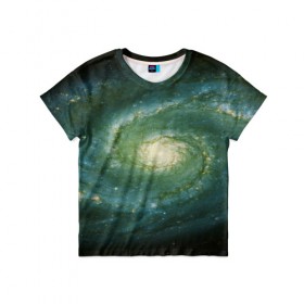 Детская футболка 3D с принтом Галактический мир в Петрозаводске, 100% гипоаллергенный полиэфир | прямой крой, круглый вырез горловины, длина до линии бедер, чуть спущенное плечо, ткань немного тянется | abstraction | cosmos | nebula | space | star | universe | абстракция | вселенная | звезды | космос | мир | планеты