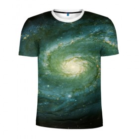 Мужская футболка 3D спортивная с принтом Галактический мир в Петрозаводске, 100% полиэстер с улучшенными характеристиками | приталенный силуэт, круглая горловина, широкие плечи, сужается к линии бедра | abstraction | cosmos | nebula | space | star | universe | абстракция | вселенная | звезды | космос | мир | планеты
