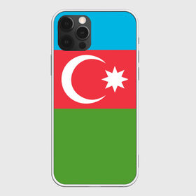 Чехол для iPhone 12 Pro Max с принтом Азербайджан в Петрозаводске, Силикон |  | Тематика изображения на принте: azerbaijan | azrbaycan | звезда | ислам | полумесяц | флаг