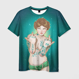 Мужская футболка 3D с принтом Trap girl в Петрозаводске, 100% полиэфир | прямой крой, круглый вырез горловины, длина до линии бедер | Тематика изображения на принте: 