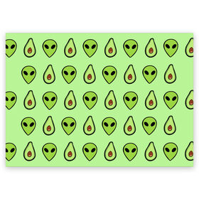 Поздравительная открытка с принтом Green в Петрозаводске, 100% бумага | плотность бумаги 280 г/м2, матовая, на обратной стороне линовка и место для марки
 | alien | food | vegetarian | авокадо | вегетарианство | еда | пришелец