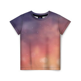 Детская футболка 3D с принтом Абстракция Градиент Текстура в Петрозаводске, 100% гипоаллергенный полиэфир | прямой крой, круглый вырез горловины, длина до линии бедер, чуть спущенное плечо, ткань немного тянется | gradient | sky | небо