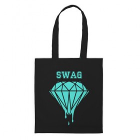 Сумка 3D повседневная с принтом Swag diamond в Петрозаводске, 100% полиэстер | Плотность: 200 г/м2; Размер: 34×35 см; Высота лямок: 30 см | 