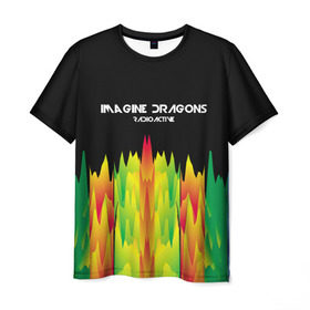 Мужская футболка 3D с принтом IMAGINE DRAGONS в Петрозаводске, 100% полиэфир | прямой крой, круглый вырез горловины, длина до линии бедер | imagine dragons | punk | rock | альтернативный хип хоп | группа | инди поп | музыка | музыкальное произведение | ноты | панк | регги | рок | синти поп