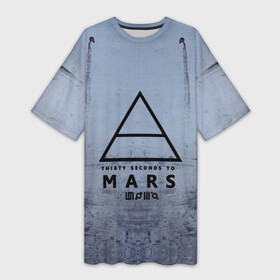 Платье-футболка 3D с принтом 30 Seconds to Mars в Петрозаводске,  |  | 30 seconds to mars | punk | rock | альтернативный хип хоп | группа | инди поп | музыка | музыкальное произведение | ноты | панк | регги | рок | синти поп