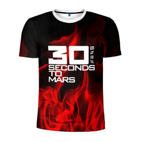 Мужская футболка 3D спортивная с принтом 30 Seconds to Mars in fire в Петрозаводске, 100% полиэстер с улучшенными характеристиками | приталенный силуэт, круглая горловина, широкие плечи, сужается к линии бедра | 30 seconds to mars | punk | rock | альтернативный хип хоп | группа | инди поп | музыка | музыкальное произведение | ноты | панк | регги | рок | синти поп