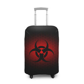 Чехол для чемодана 3D с принтом Биологическая Опасность в Петрозаводске, 86% полиэфир, 14% спандекс | двустороннее нанесение принта, прорези для ручек и колес | биологическая  | опасность