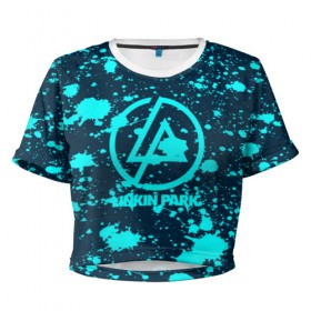 Женская футболка 3D укороченная с принтом Linkin park в Петрозаводске, 100% полиэстер | круглая горловина, длина футболки до линии талии, рукава с отворотами | punk | rock | альтернативный хип хоп | группа | инди поп | музыка | музыкальное произведение | ноты | панк | регги | рок | синти поп