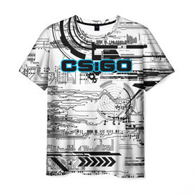 Мужская футболка 3D с принтом CS:GO в Петрозаводске, 100% полиэфир | прямой крой, круглый вырез горловины, длина до линии бедер | cs go | global offensive | контр страйк | шутер