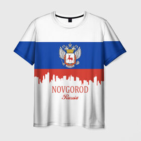 Мужская футболка 3D с принтом Нижний Новгород в Петрозаводске, 100% полиэфир | прямой крой, круглый вырез горловины, длина до линии бедер | 