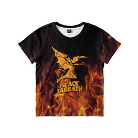 Детская футболка 3D с принтом Black Sabbath в Петрозаводске, 100% гипоаллергенный полиэфир | прямой крой, круглый вырез горловины, длина до линии бедер, чуть спущенное плечо, ткань немного тянется | Тематика изображения на принте: 