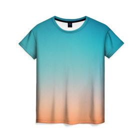 Женская футболка 3D с принтом Абстракция Градиент Текстура в Петрозаводске, 100% полиэфир ( синтетическое хлопкоподобное полотно) | прямой крой, круглый вырез горловины, длина до линии бедер | 