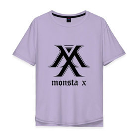 Мужская футболка хлопок Oversize с принтом MONSTA X_4 в Петрозаводске, 100% хлопок | свободный крой, круглый ворот, “спинка” длиннее передней части | monsta x | монст х