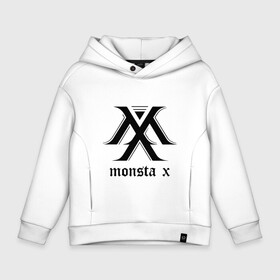 Детское худи Oversize хлопок с принтом MONSTA X_4 в Петрозаводске, френч-терри — 70% хлопок, 30% полиэстер. Мягкий теплый начес внутри —100% хлопок | боковые карманы, эластичные манжеты и нижняя кромка, капюшон на магнитной кнопке | monsta x | монст х