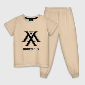 Детская пижама хлопок с принтом MONSTA X_4 в Петрозаводске, 100% хлопок |  брюки и футболка прямого кроя, без карманов, на брюках мягкая резинка на поясе и по низу штанин
 | monsta x | монст х
