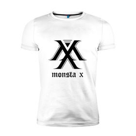 Мужская футболка премиум с принтом MONSTA X_4 в Петрозаводске, 92% хлопок, 8% лайкра | приталенный силуэт, круглый вырез ворота, длина до линии бедра, короткий рукав | monsta x | монст х