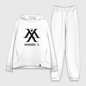 Женский костюм хлопок Oversize с принтом MONSTA X_4 в Петрозаводске,  |  | monsta x | монст х