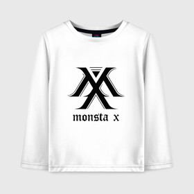 Детский лонгслив хлопок с принтом MONSTA X_4 в Петрозаводске, 100% хлопок | круглый вырез горловины, полуприлегающий силуэт, длина до линии бедер | monsta x | монст х