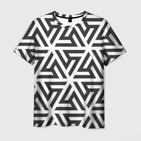 Мужская футболка 3D с принтом Абстракция Градиент Текстура в Петрозаводске, 100% полиэфир | прямой крой, круглый вырез горловины, длина до линии бедер | 