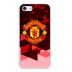 Чехол для iPhone 5/5S матовый с принтом Manchester United Abstract в Петрозаводске, Силикон | Область печати: задняя сторона чехла, без боковых панелей | england | football | logo | manchester united | sport | абстракция | англия | арт | геометрия | лига | лого | манчестер | спорт | текстура | фигуры | фк | футбол | футбольный клуб | эмблема