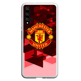 Чехол для Honor 20 с принтом Manchester United Abstract в Петрозаводске, Силикон | Область печати: задняя сторона чехла, без боковых панелей | england | football | logo | manchester united | sport | абстракция | англия | арт | геометрия | лига | лого | манчестер | спорт | текстура | фигуры | фк | футбол | футбольный клуб | эмблема