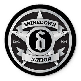 Коврик для мышки круглый с принтом Shinedown Nation в Петрозаводске, резина и полиэстер | круглая форма, изображение наносится на всю лицевую часть | 