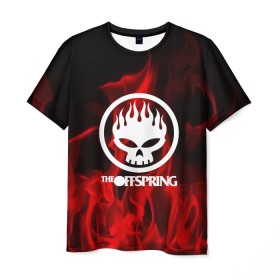 Мужская футболка 3D с принтом The Offspring в Петрозаводске, 100% полиэфир | прямой крой, круглый вырез горловины, длина до линии бедер | punk | rock | the offspring | альтернативный хип хоп | группа | инди поп | музыка | музыкальное произведение | ноты | огонь | панк | регги | рок | синти поп