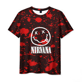 Мужская футболка 3D с принтом NIRVANA в Петрозаводске, 100% полиэфир | прямой крой, круглый вырез горловины, длина до линии бедер | nirvana | punk | rock | альтернативный хип хоп | группа | инди поп | музыка | музыкальное произведение | ноты | панк | регги | рок | синти поп