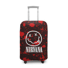 Чехол для чемодана 3D с принтом NIRVANA в Петрозаводске, 86% полиэфир, 14% спандекс | двустороннее нанесение принта, прорези для ручек и колес | nirvana | punk | rock | альтернативный хип хоп | группа | инди поп | музыка | музыкальное произведение | ноты | панк | регги | рок | синти поп
