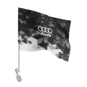 Флаг для автомобиля с принтом Audi sport geometry в Петрозаводске, 100% полиэстер | Размер: 30*21 см | audi | auto | automobile | car | carbon | machine | motor | motor car | sport car | автомашина | ауди | бренд | легковой автомобиль | марка | спортивный автомобиль | тачка