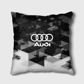 Подушка 3D с принтом Audi sport geometry в Петрозаводске, наволочка – 100% полиэстер, наполнитель – холлофайбер (легкий наполнитель, не вызывает аллергию). | состоит из подушки и наволочки. Наволочка на молнии, легко снимается для стирки | audi | auto | automobile | car | carbon | machine | motor | motor car | sport car | автомашина | ауди | бренд | легковой автомобиль | марка | спортивный автомобиль | тачка