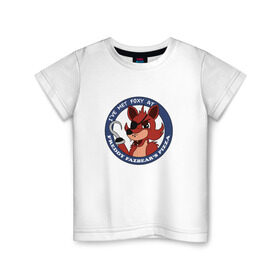 Детская футболка хлопок с принтом foxy в Петрозаводске, 100% хлопок | круглый вырез горловины, полуприлегающий силуэт, длина до линии бедер | 5 ночей с фредди | five nights at freddy