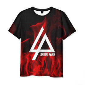 Мужская футболка 3D с принтом Linkin park в Петрозаводске, 100% полиэфир | прямой крой, круглый вырез горловины, длина до линии бедер | linkin park | logo | music | pop | rock | usa | альтернатива | америка | металл | музыка | музыкальный | поп | рок | честер беннингтон