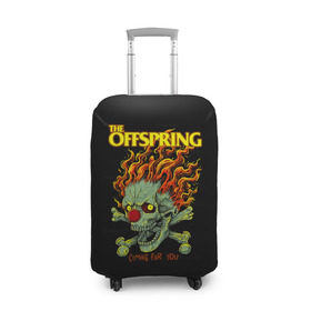 Чехол для чемодана 3D с принтом The Offspring в Петрозаводске, 86% полиэфир, 14% спандекс | двустороннее нанесение принта, прорези для ручек и колес | offspring | офспринг | оффспринг | рок