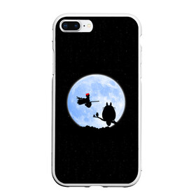 Чехол для iPhone 7Plus/8 Plus матовый с принтом Totoro and the moon в Петрозаводске, Силикон | Область печати: задняя сторона чехла, без боковых панелей | anime | moon | myneighbortotoro | night | stars | totoro | аниме | звезды | канта | кодомо | котобус | кусакабэ | луна | мэй | ночь | сусуватари | тацуо | тоторо | хаяомиядзаки | ясуко