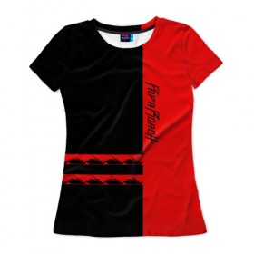 Женская футболка 3D с принтом Papa Roach в Петрозаводске, 100% полиэфир ( синтетическое хлопкоподобное полотно) | прямой крой, круглый вырез горловины, длина до линии бедер | papa roach | roach | папа роач | папароач | папароч | роач | роч