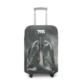 Чехол для чемодана 3D с принтом TFK Exhale в Петрозаводске, 86% полиэфир, 14% спандекс | двустороннее нанесение принта, прорези для ручек и колес | tfk | thousand foot krutch