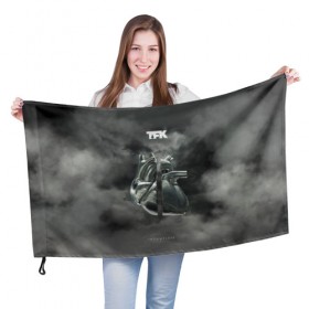 Флаг 3D с принтом TFK Incomplete в Петрозаводске, 100% полиэстер | плотность ткани — 95 г/м2, размер — 67 х 109 см. Принт наносится с одной стороны | tfk | thousand foot krutch
