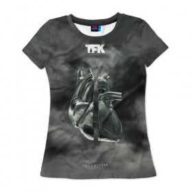 Женская футболка 3D с принтом TFK Incomplete в Петрозаводске, 100% полиэфир ( синтетическое хлопкоподобное полотно) | прямой крой, круглый вырез горловины, длина до линии бедер | tfk | thousand foot krutch