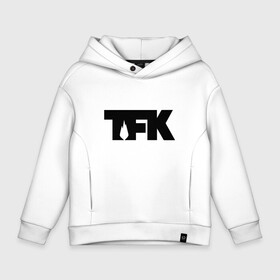 Детское худи Oversize хлопок с принтом TFK logo black в Петрозаводске, френч-терри — 70% хлопок, 30% полиэстер. Мягкий теплый начес внутри —100% хлопок | боковые карманы, эластичные манжеты и нижняя кромка, капюшон на магнитной кнопке | tfk | thousand foot krutch