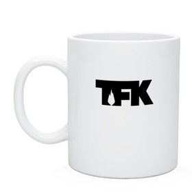 Кружка с принтом TFK logo black в Петрозаводске, керамика | объем — 330 мл, диаметр — 80 мм. Принт наносится на бока кружки, можно сделать два разных изображения | tfk | thousand foot krutch