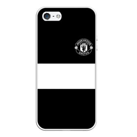 Чехол для iPhone 5/5S матовый с принтом FC Manchester United в Петрозаводске, Силикон | Область печати: задняя сторона чехла, без боковых панелей | black   white | england | football | logo | manchester united | sport | англия | арт | лига | лого | манчестер юнайтед | спорт | текстура | фк | футбол | футбольный клуб | черно белый | эмблема