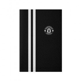 Обложка для паспорта матовая кожа с принтом Manchester United Black&White в Петрозаводске, натуральная матовая кожа | размер 19,3 х 13,7 см; прозрачные пластиковые крепления | Тематика изображения на принте: england | football | logo | manchester united | sport | англия | арт | лига | лого | манчестер юнайтед | спорт | текстура | фк | футбол | футбольный клуб | эмблема